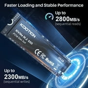 KOOTION 256GB NVMe M.2 Internal Solid State Drive up to 2500MB/s PCle 3.0 TLC NVMe M.2 2280 SSD