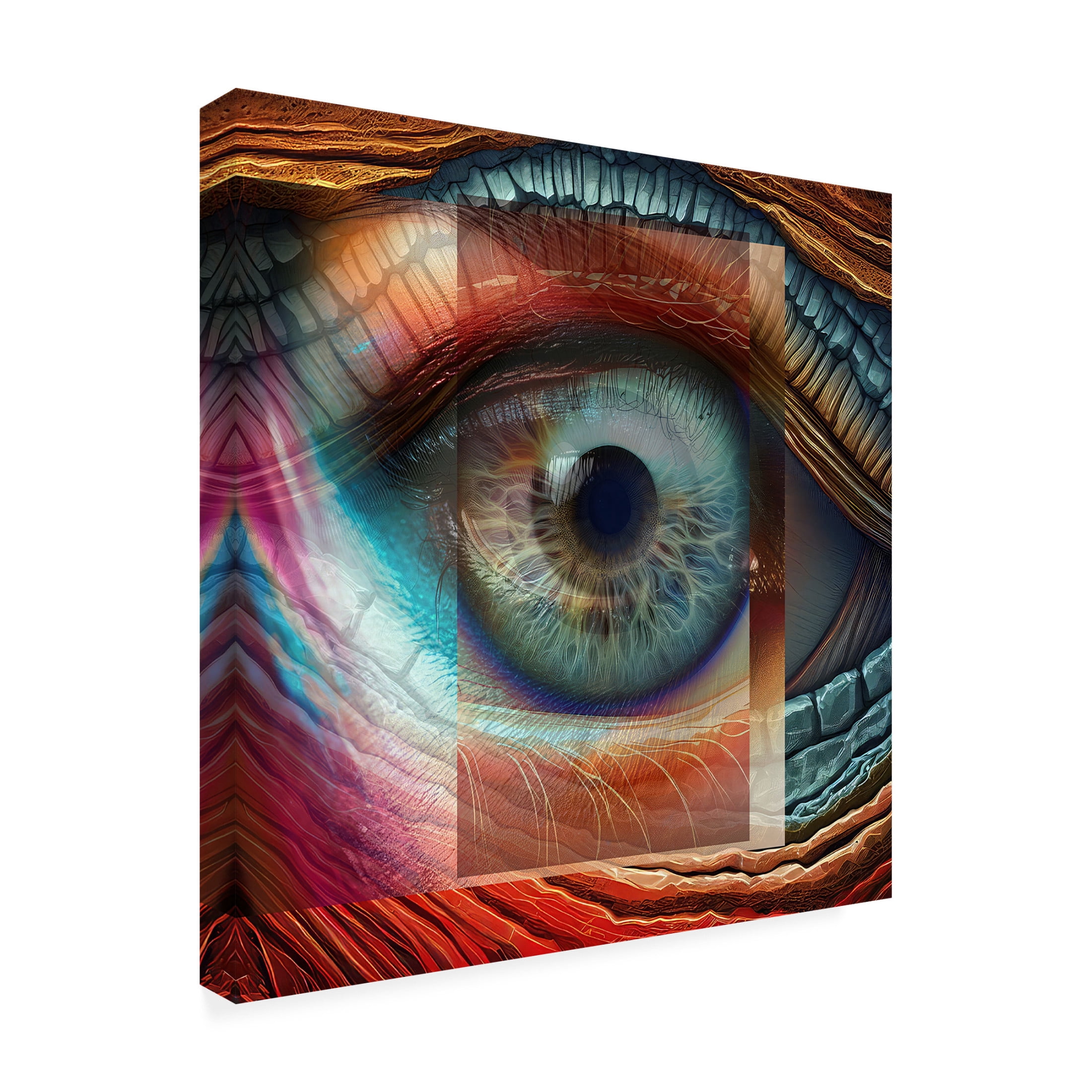 Canvas Wall Art - David Manlove 'Evolution Eyes 2' Wall Art for Living Room, Bedroom, or Office Décor by Trademark Fine Art - 24 x 24 Inches