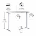 thumbnail image 3 of Pemberly Row 48W Height Adjustable Desk in White - Engineered Wood, 3 of 10