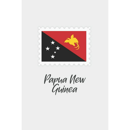 Papua New Guinea flag minimalist notebook: Country national flag travel journal notebook