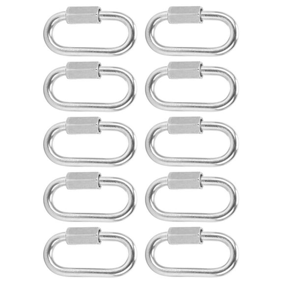 Ymiko 10Pcs Quick Link Connector Chain Locking Threaded Carabiner For Hammock Camping Trailer M5,Quick Link Carabiner
