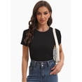 thumbnail image 5 of Women's Basic Solid Active Soft Short Sleeve Crew Neck Top T-Shirts, 5 of 6