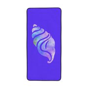 LNWH Bath Towel, Magic Conch Pattern Absorbent Coral Fleece Bath Towel for Bathroom, Gym, Beach-27x55in