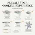 thumbnail image 2 of Styled Settings White Pots and Pans Set Nonstick-15 Piece Luxe White Cookware Set Non Toxic,Oven Safe,Induction Safe Cooking Pot with Strainer Lid,Gold Cooking Utensils,Gold Pots & Pans…, 2 of 10