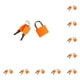 thumbnail image 1 of Kenally Candado de juguete, accesorio de enseñanza, equipo de juego sensorial, cognición, capacidad Manual, candados de aprendizaje, Naranja 10Conjunto, 1 of 6