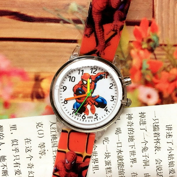 Reloj de pulsera Spiderman con luz intermitente relojes luminosos nocturnos para ninos y ninos JM Walmart en linea