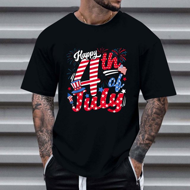 Tops para hombre, blusas y camisas de cuello redondo y manga corta para hombre, tops casuales de cuello redondo y manga corta con estampados especiales para hombre.