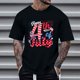 thumbnail image 1 of Tops para hombre, blusas y camisas de cuello redondo y manga corta para hombre, tops casuales de cuello redondo y manga corta con estampados especiales para hombre., 1 of 5