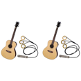 thumbnail image 1 of 2X Nouveau Mini Micro Guitare Acoustique, Système de Micro 2X, Noir, 1 of 8