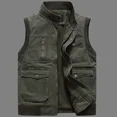 thumbnail image 2 of Primavera otoño hombres Casual Cargo chaleco chaquetas abrigo para hombre a prueba de viento sin mangas prendas de vestir exteriores chaleco para exteriores masculino de gran tamaño Q20, 2 of 5