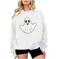 thumbnail image 2 of FDGIU Women's Loose Cute Crewneck Pullover, Halloween Graphic Tees for Women, Pumpkin Long Sleeve Tops, Soft Breathable Casual Top，Oversized Hooded Sweatshirts Fall, 2 of 4