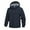 Blue-1, variant on Gfyviroh Men's Windbreaker Jackets Winter Windproof Waterproof Hooded Jackets Fleece Lined Multi Pockets Outdoor Cycling Coats