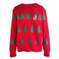 thumbnail image 2 of Ugly Christmas Sweater for Women Funny Holiday Xmas Tree Crew Neck Long Sleeve Cable Knit Pullover Sweater Alsol Lamesa, 2 of 5