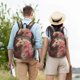 thumbnail image 4 of Disketp Haired White Horse print Canvas Backpack Lightweight Travel Daypack Student Rucksack Laptop Backpack-Small, 4 of 5