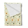 thumbnail image 2 of Tribal Soft Flannel Fleece Throw Blanket, Geometric Pattern with Circles and Arrows Hipster Art, Cozy Plush for Indoor and Outdoor Use, 50" x 60", Mint Green Orange Cream, by Ambesonne, 2 of 5