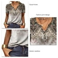 thumbnail image 4 of Jersey con cuello de botones para mujer,Camiseta con cuello en V para mujer,Camiseta de manga corta para mujer construida para profesionales, 4 of 5