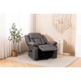 thumbnail image 3 of Heynemo Recliner Chair Sofa, Faux Leather Lift Assist Recliner, Dark Grey, 3 of 8