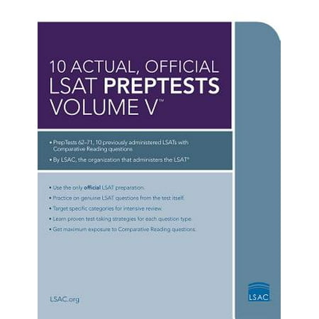 10 Actual, Official LSAT Preptests Volume V : (preptests (Best Lsat Review Course)
