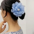 thumbnail image 3 of Lady Camellia Flower Brooch Pin for Women Girls Elegant Fabric Shell Pearl Hat and Hair Clips Brooches Lapel Pins Cocktail Tea Party Costume Dress Accessories Wedding Holiday Jewelry Gift, 3 of 11