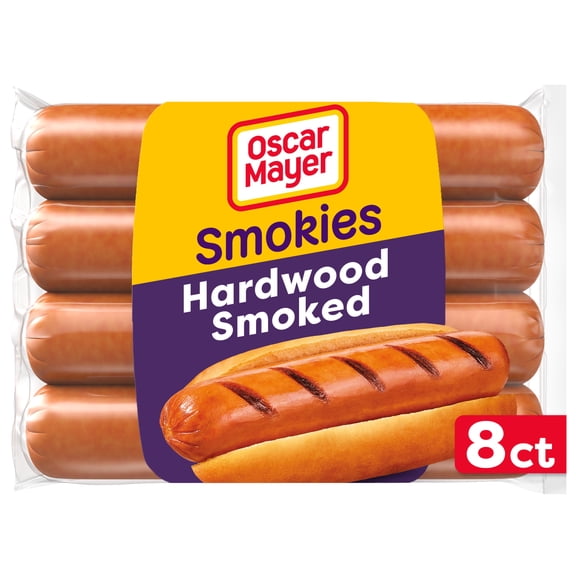Oscar Mayer Hardwood Smoked Smokies Smoked Sausage Hot Dogs, 8 Count Pack