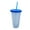 Blue, variant on Cheer.US 700ml Tumbler with Straw and Lid,Water Bottle Iced Coffee Travel Mug Cup Color Changing Cups, Reusable Plastic Cold Drink Cups BPA Free Adult Kids Summer Coffee Tumblers Party Cup