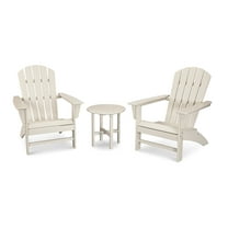 POLYWOOD Nautical 3-Piece Adirondack Set in Sand