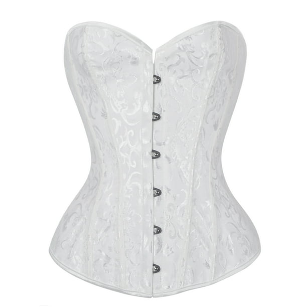 YouLoveIt Women's Bustier Corset Top Jacquard Waist Cincher Plus Size