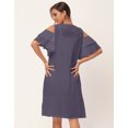 thumbnail image 4 of Moomaya Solid Cold Shoulder Shift Dresses For Women, Round Neck Short Dress, 4 of 8
