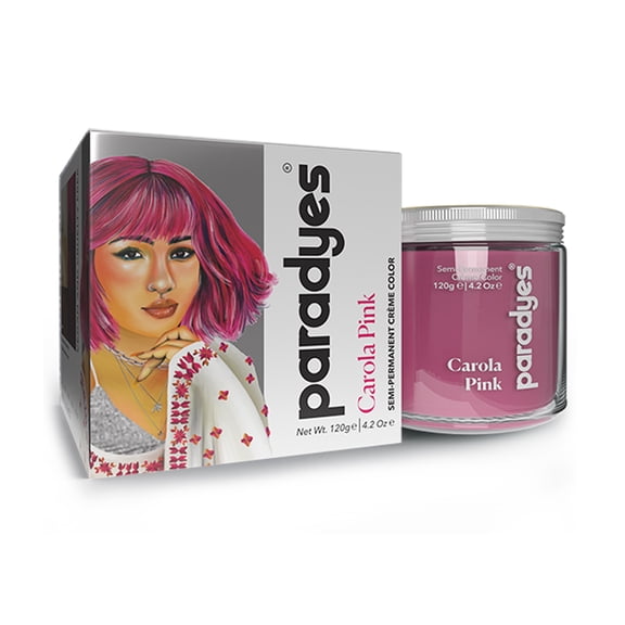 Paradyes Carola Pink Semi Permanent Hair Dye | Ammonia Free and Cruelty Free 4.2 fl oz. | For Women and Men