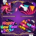 thumbnail image 3 of Colorful Happy New Year Banner Neon  New Year 2026 Display Firework Design Star Pattern NYE Backdrop for New Year Party NYE Celebration Holiday Gathering, 3 of 8