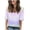 Purple, variant on Npasoilc Summer Plus Size Short Sleeves for Women V-Neck Half-Sleeve T-Shirt Tops Casual Loose Blouse Pullover