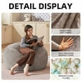 thumbnail image 5 of Bean Bag Chair 3FT,  Large Memory Foam Filled Chair for Adults and Teens, Soft Sofa with Removable Flannel Cover, Round Couch for Living Room Bedroom College Dorm, 5 of 7