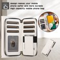 thumbnail image 5 of Allytechgroup for Samsung Galaxy A13 4G Wallet Case, Premium PU Leather Magnetic Buckle Zipper Pocket Card Slots Flip Stand Protective Cover with Hand Strap & Shoulder Strap - White, 5 of 12