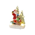 thumbnail image 2 of Escena navideña en miniatura iluminada con decoración musical, estatuilla de resina, exhibidores navideños para coche, escaparate, buena artesanía Papa Noel BLESIY Centros de mesa de escritorio, 2 of 8