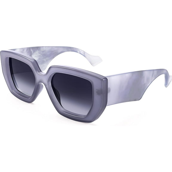 FEISEDY Oversized Square Sunglasses for Women Men Thick Frame Shades B4074