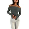 thumbnail image 2 of Womens 2024 Summer Off The Shoulder Crop Tops Sleeveless One Shoulder Ruched Asymmetrical Y2K Going Out Tank Top X-Small Gray, 2 of 8