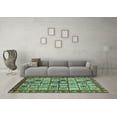 thumbnail image 3 of Ahgly Company Indoor Rectangle Abstract Turquoise Blue Modern Area Rugs, 2' x 3', 3 of 4