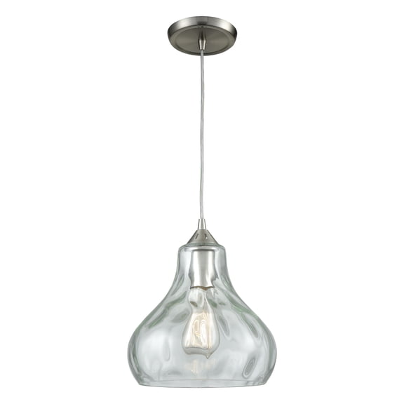 Elk Home Belmont 10-inch Wide 1-Light Mini Pendant in Satin Nickel