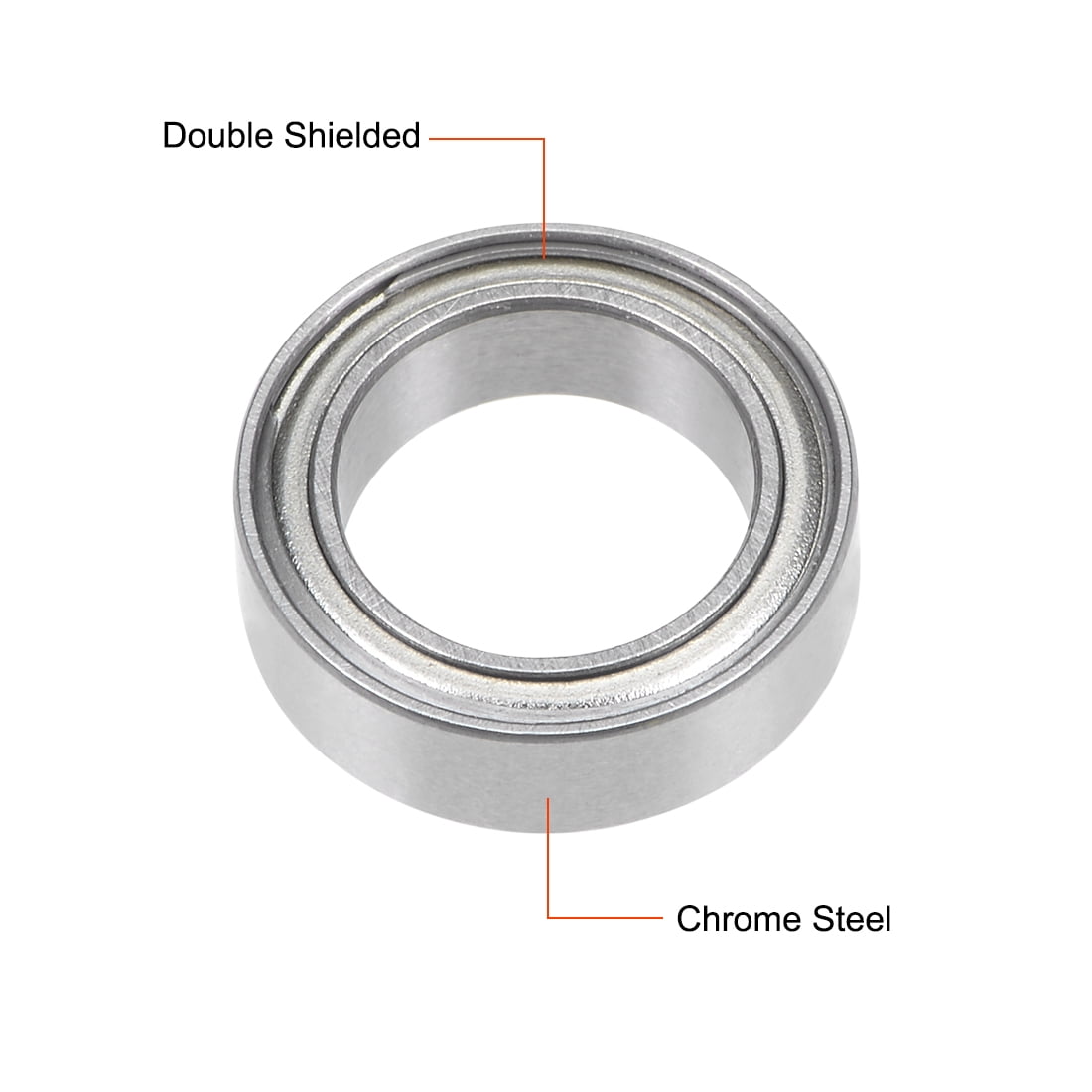 Miniature Ball Bearing MR128-ZZ With 2 Metal Shields 8x12x3.5mm