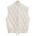 thumbnail image 3 of Cutuoiiu Quilted Jackets for Women, Stand Collar Zip Up Women's Vest Coat Gifts, 3 of 9