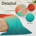 thumbnail image 3 of Teal Orange Brown Ombre Throw Pillow Covers, Abstract Modern Art Aesthetics Soft Breathable Pillow Cases with Invisible Zipper for Sleeping, Standard Pillowcases for Couch Bed Sofa Chair 20x26 Inches, 3 of 9