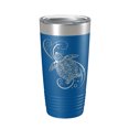 thumbnail image 1 of Sea Turtle Mandala Tumbler Travel Mug Insulated Laser Engraved Coffee Cup Turtle Zentangle Pattern Design Gift 20 oz Royal Blue, 1 of 1