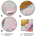 thumbnail image 3 of Designart "Geometric in Pink and Grey IV" Modern Metal Wall Art Prints, 3 of 5