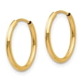 thumbnail image 5 of Real 14kt Yellow Gold Madi K Polished Endless Hoop 3 Pair Earring Set; for Adults and Teens; for Women and Men, 5 of 8