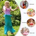 thumbnail image 4 of Benylion Little Girls Mermaid Princess Costume for 5-6 Years Girls Dress Up with Red wig Halloween Birthday Party Cosplay Outfit, 4 of 8