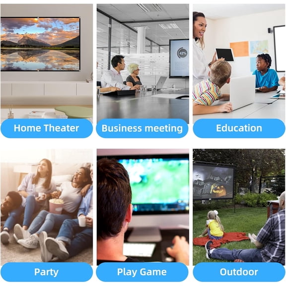 Projector Screen,4K 16:9 HD Rear Front Projector Screens Foldable Projection Screen Double-Sided Portable Outdoor Indoor Projectors Screen for Movie Home Theater (200 inches)