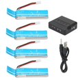 thumbnail image 3 of Kit De Batería De Helicóptero RC, Alta Capacidad, 58,5 Mm De Longitud, Helicóptero RC Ligero, Baterías De 520 Mah, 4 Piezas Para Mantenimiento, 3 of 8