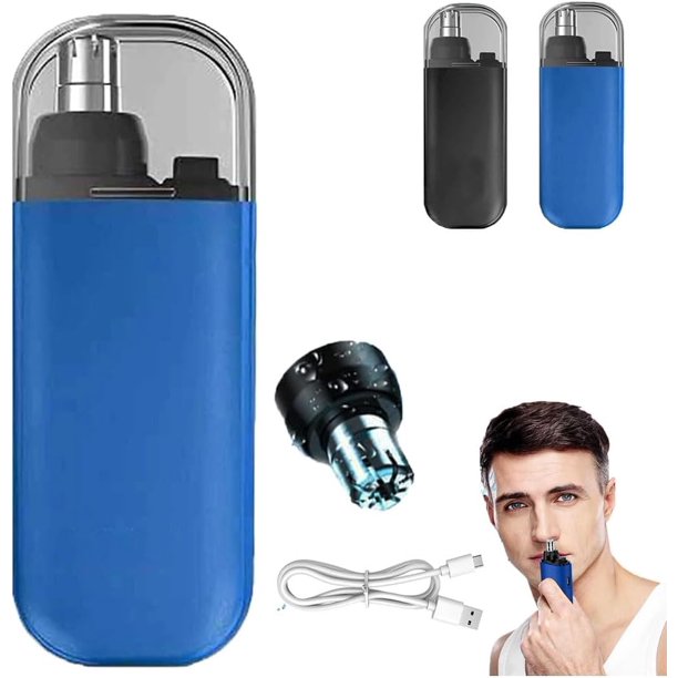 Pikapipy, Recortador de pelo de nariz Pikapipy, Recortador de pelo de nariz Pikapipy premium 2024, Recortador de pelo de nariz portátil eléctrico impermeable Ipx7, recargable con tapa protectora contr