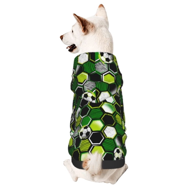 Balery Soccer1 Sudadera con Capucha para Perros Pequeños – Ropa para Mascotas, Disfraz para Perros y Gatos, Ideal para Fiestas y Cosplay-Medium