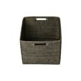 thumbnail image 6 of Kouboo Loma Decorative Square Rattan Storage Basket With Handles, Coastal-Inspired Handwoven For Home Organization & Décor, Black Antique, 6 of 7
